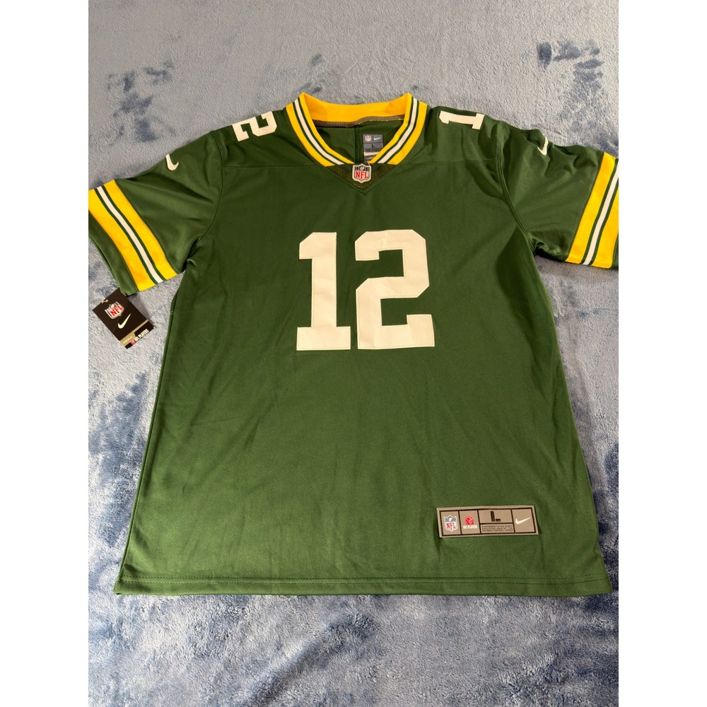 Nike Green Bay Packers Jersey Mens Large Green NEW Aaron Rodgers 12 On Field